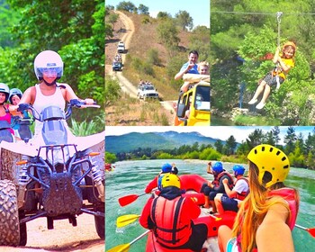 Super Combo: Forsränning, åktur med fyrhjuling eller buggy, zipline, jeeptu...