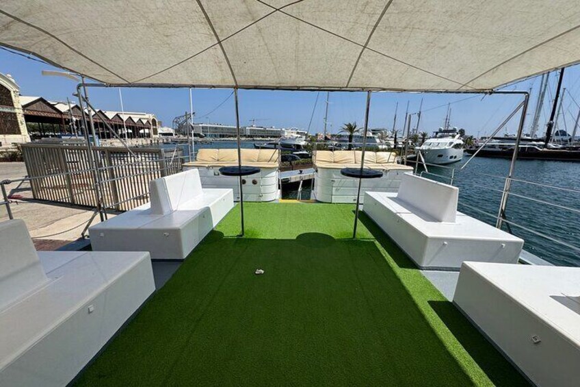 Catamaran Excursion with Food and Bath from Port of Valencia