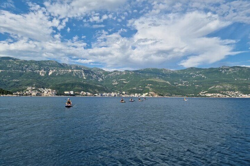 Kayak Tour from Becici to Sveti Nikola island 