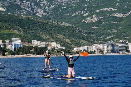 SUP-board or kayak tour from Becici to Sveti Nikola island' caves
