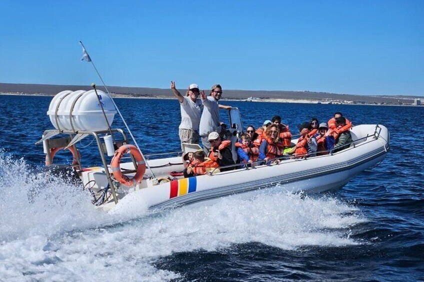 Lower Valley of the Chubut River with Dolphins boat watching