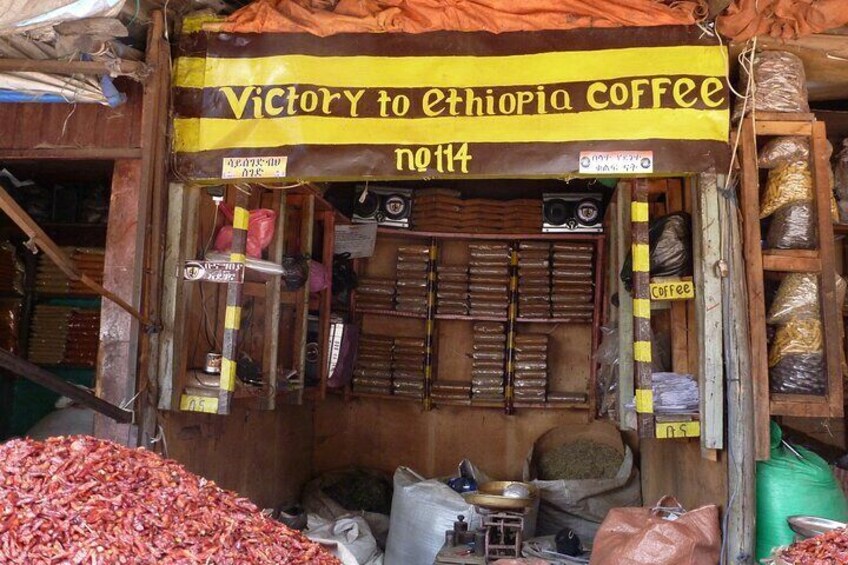 Coffee Selling at Mercato Market