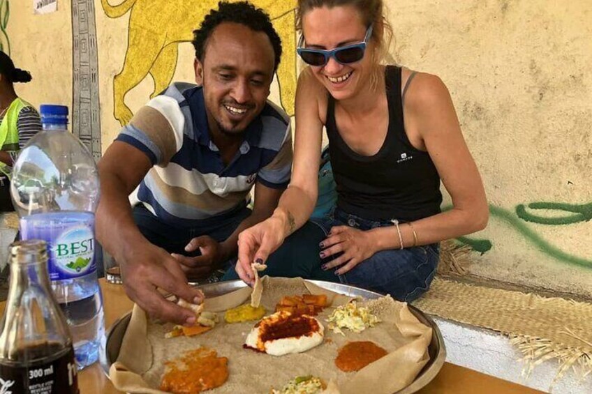 Sharing and enjoying traditional food