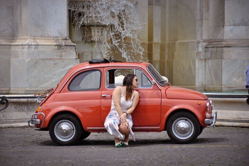 3-hour private tour of Rome in a vintage Fiat 500