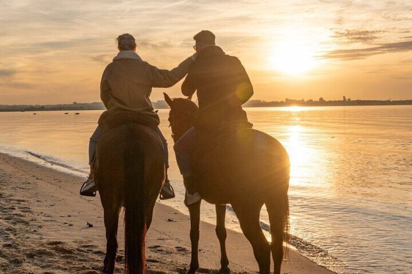 Private Horseback Riding on the Beach at Sunset