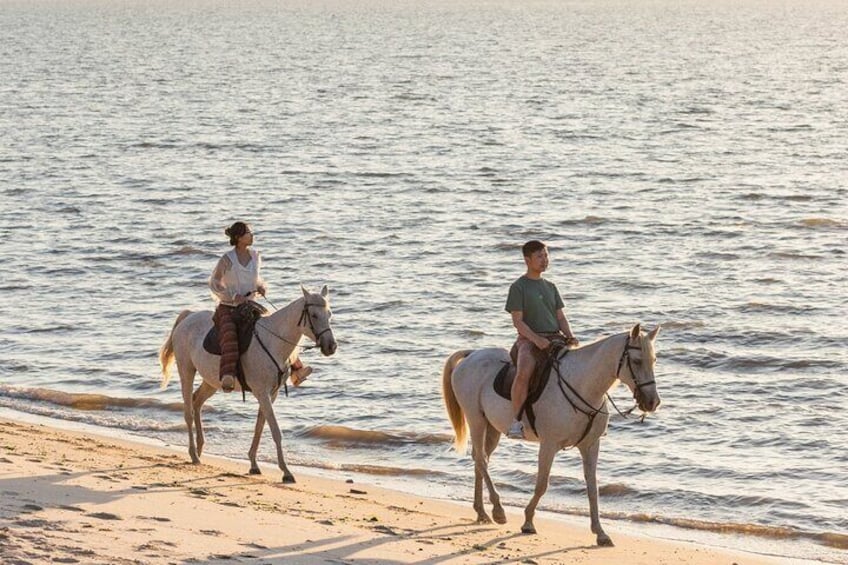 Private Horseback Riding on the Beach at Sunset