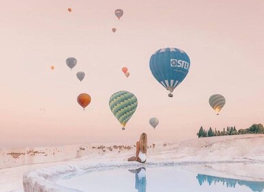 De Antalya : Pamukkale Excursion d’une journée avec vol en ballon en option