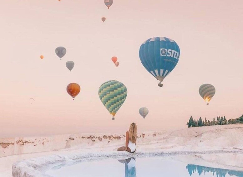 From Antalya: Pamukkale Day Trip w/Optional Balloon Flight