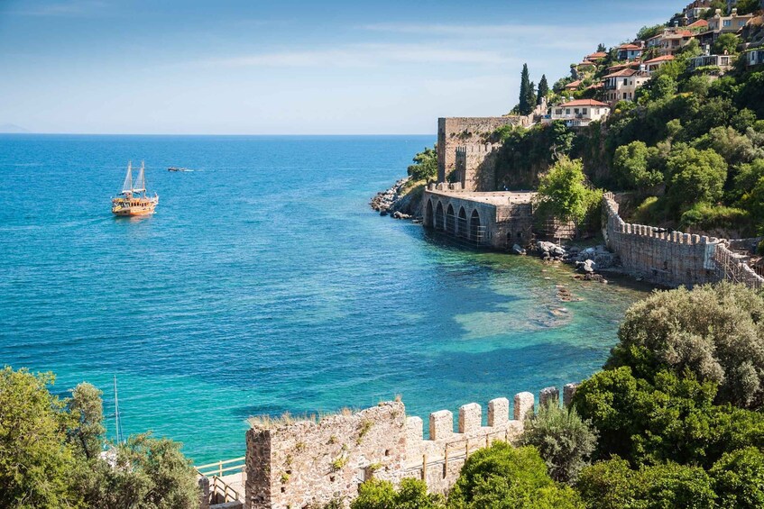 Picture 3 for Activity Alanya: Boat Trip with Lunch, Drinks, and Swim Stops