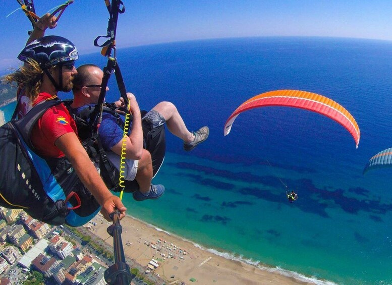 From Antalya: Alanya Paragliding Experience with Beach Visit