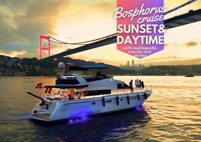 Istanbul: Sonnenuntergang oder Tag Kleingruppen-Yachtfahrt mit Snacks