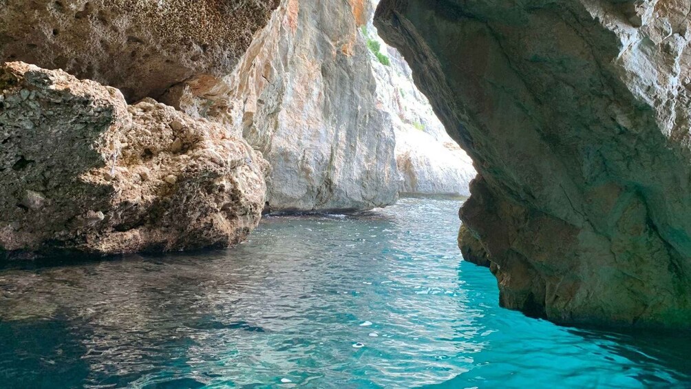 From Arbatax: Rubber dinghy trip in the Gulf of Orosei