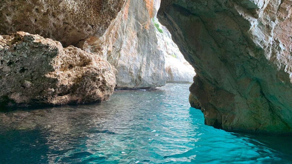 From Arbatax: Rubber dinghy trip in the Gulf of Orosei