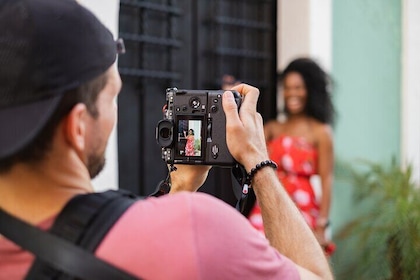Fotografering i Old San Juan med en proffsfotograf
