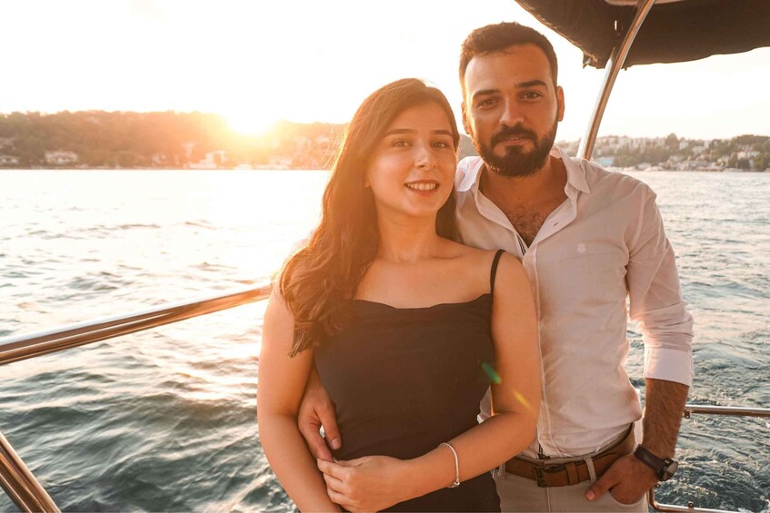 Picture 9 for Activity Bosphorus: Sunset Yacht Cruise with Guide, Snacks and Wine