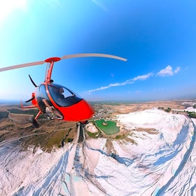 Pamukkale: Gyrocopter Tour Over the Travertines & Hierapolis