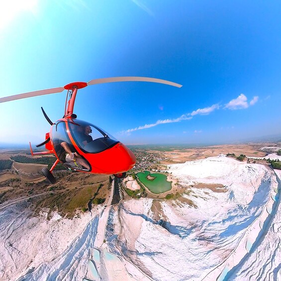 Pamukkale: Gyrocopter Tour Over the Travertines & Hierapolis