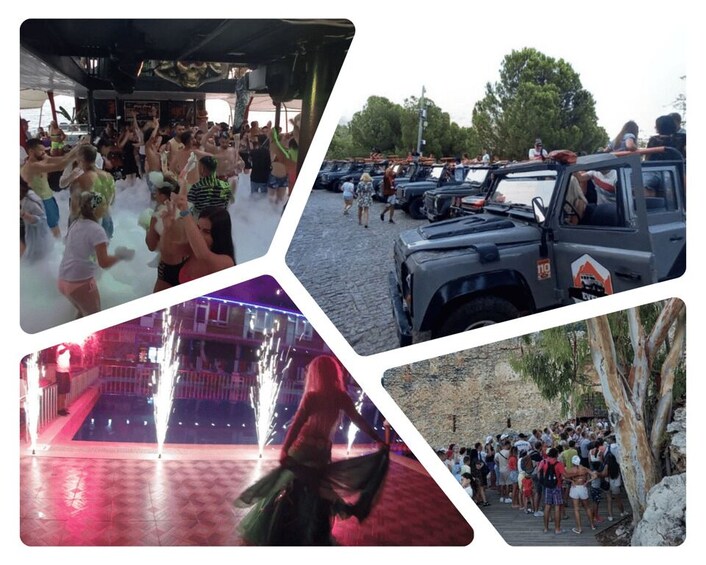 Alanya: Evening Jeep Tour with Sunset Boat Trip and Dinner