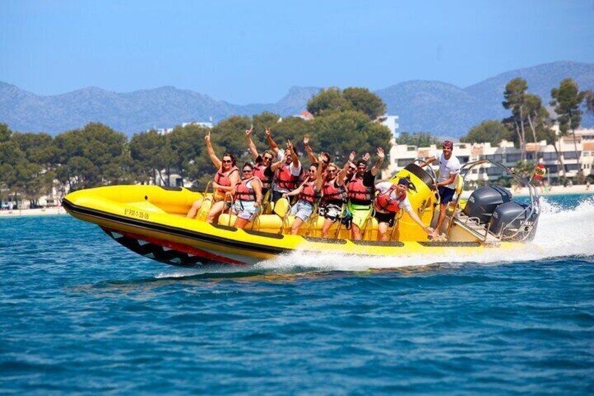 High-Speed Speedboat Adventure in the Bay of Alcudia