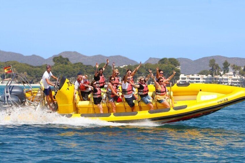 High-Speed Speedboat Adventure in the Bay of Alcudia