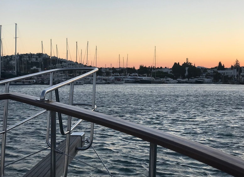 Picture 1 for Activity From Bodrum: Private Sunset Boat Tour with Dinner & Swimming