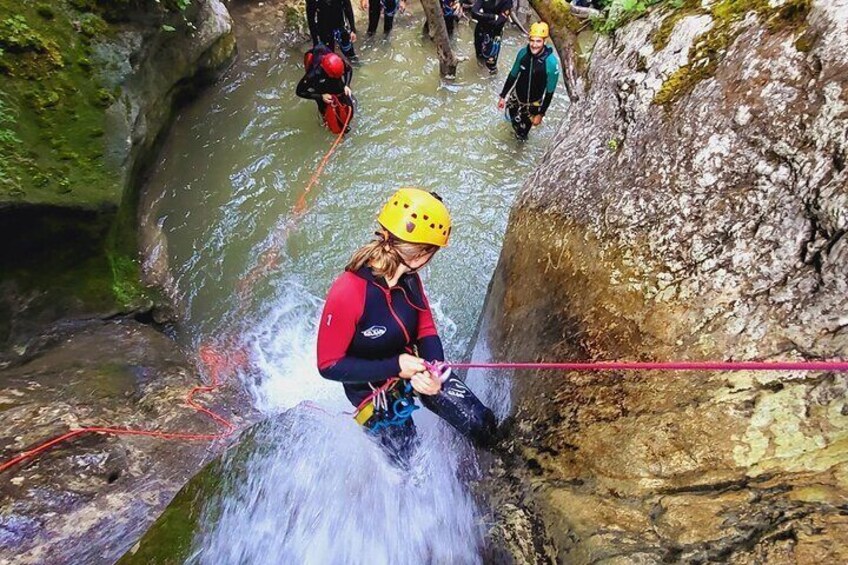 canyoning grenoble rappel