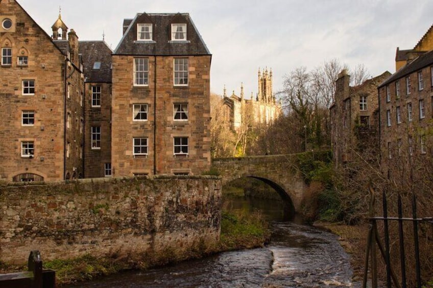 Private audiobook city rally around Dean Village in Edinburgh