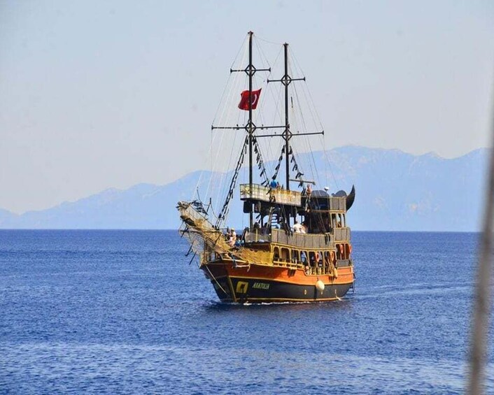 Picture 1 for Activity Bodrum: Pirate Boat Trip with BBQ Lunch and Optional Pickup