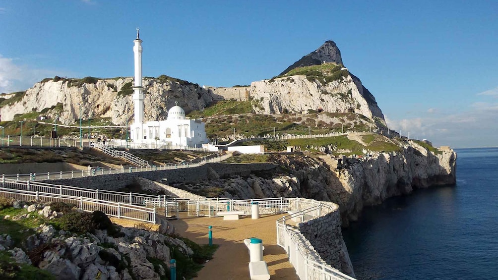 Mosque on the rocky coast of Gibraltar
