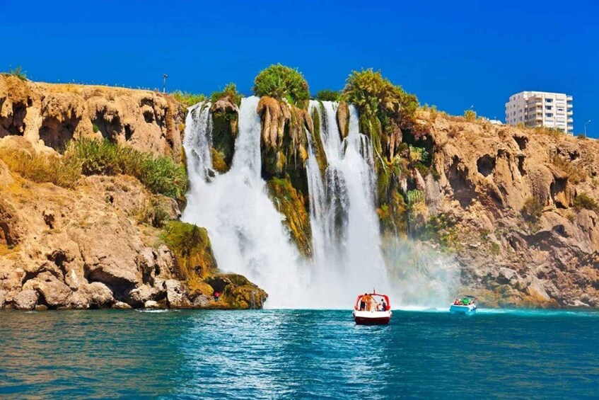 Picture 2 for Activity Antalya Boat Tour: Düden Waterfall, Swim & Soft Drinks