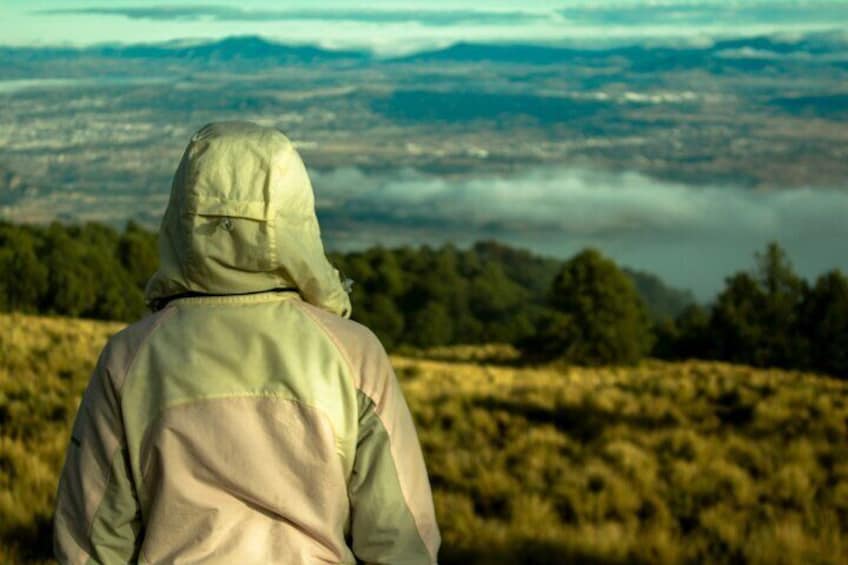 Scenic view from la malinche mountain climb.