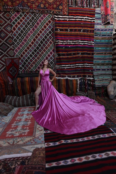 Picture 1 for Activity Cappadocia: Photo Shooting With Flying Dress & Carpet House