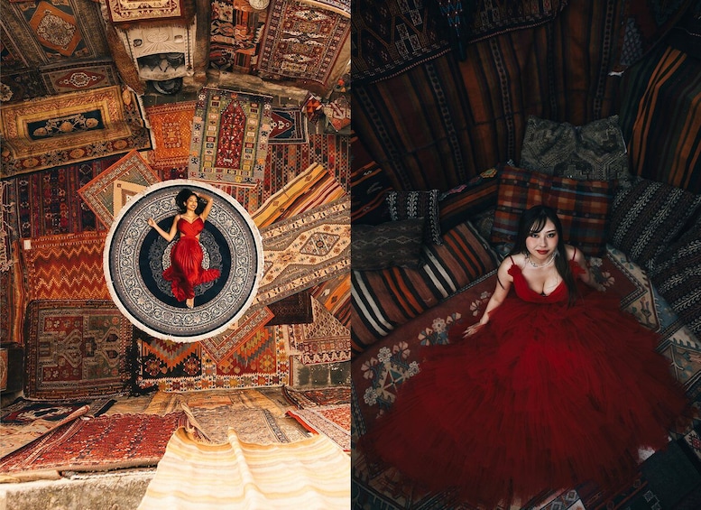 Picture 6 for Activity Cappadocia: Photo Shooting With Flying Dress & Carpet House