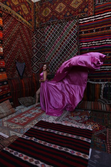 Picture 2 for Activity Cappadocia: Photo Shooting With Flying Dress & Carpet House