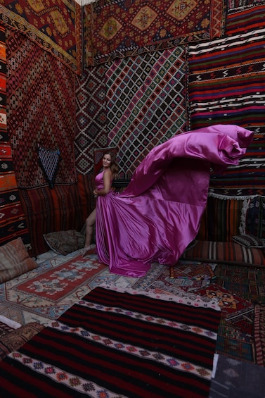Picture 2 for Activity Cappadocia: Photo Shooting With Flying Dress & Carpet House