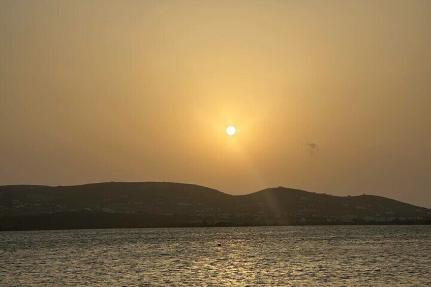 Sunset between Paros & Antiparos