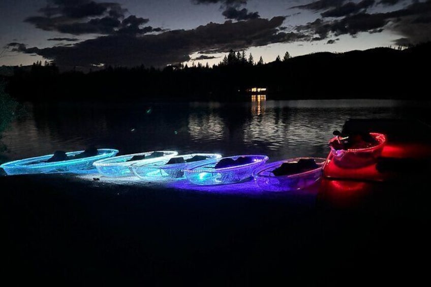 LED Illuminated Sunset Kayaking Tour Near Glacier National Park