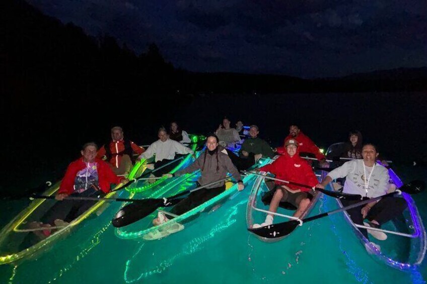 LED Illuminated Sunset Kayaking Tour Near Glacier National Park 
