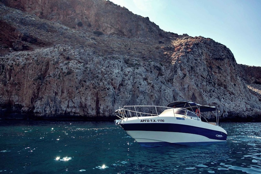 Picture 1 for Activity Chania-Kalyves: Private Boat Cruise with Swim Stops