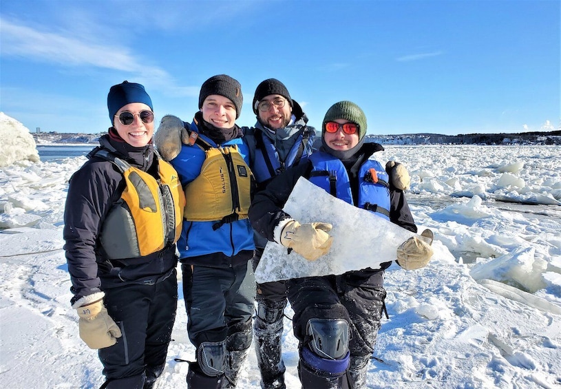 Picture 9 for Activity Quebec City: Ice Canoeing with Hot Chocolate & Sauna