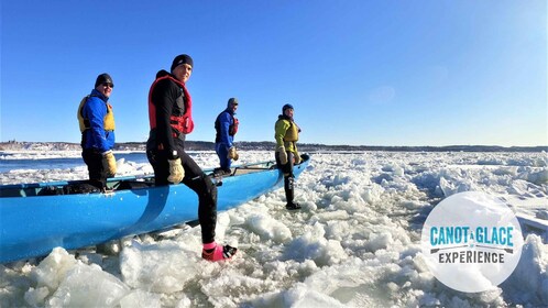 Ciudad de Quebec: piragüismo sobre hielo con chocolate caliente y sauna