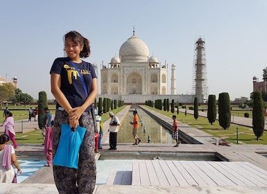 Da Delhi: Tour di un giorno del Taj Mahal e di Agra in treno superveloce