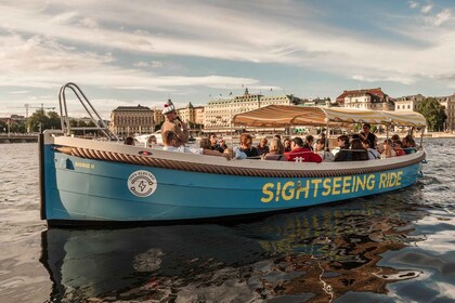 Stockholm : Promenade privée en bateau électrique ouvert