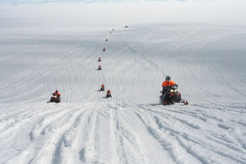 Into the Glacier Combo: Snowmobiling + Langjökull Ice Tunnel