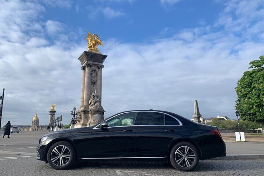 Our car on Alexander 3rd bridge