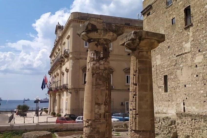 Columns of the Doric temple
