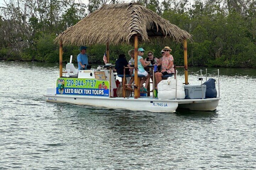 Private Sightseeing Tiki Boat Tour in Fort Myers Beach