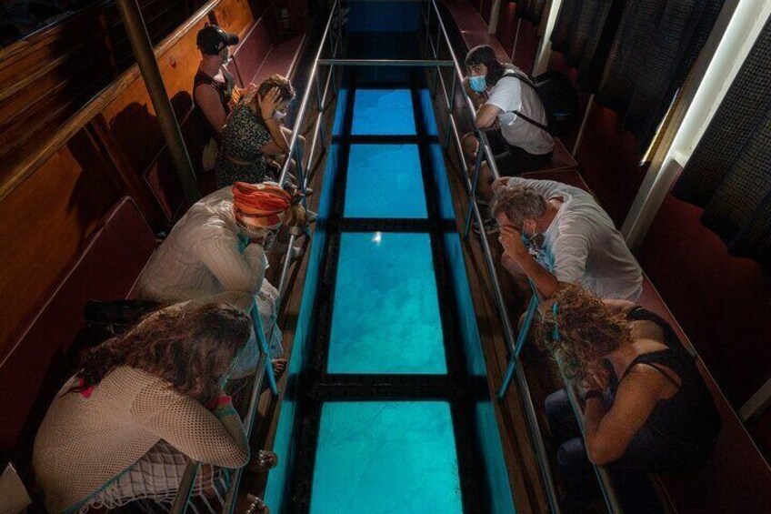 Tour of Caldera with Glass bottom Boat