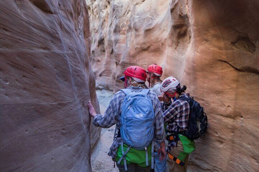 Hiking through Slot Canyon