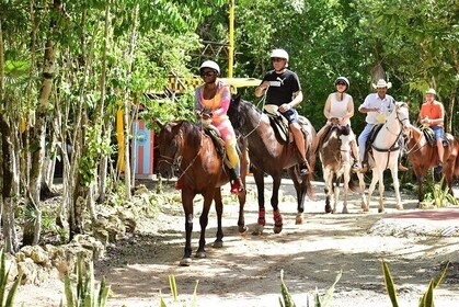 Horseback Riding Tour with quad bike, Ziplines Cenote and Lunch